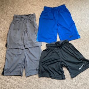 4 Nike boys Dri Fit shorts S AND XS
